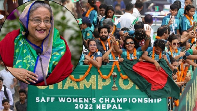 সাফ বিজয়ী নারী ফুটবলারদের পুরস্কৃত করবেন প্রধানমন্ত্রী