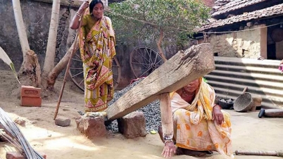 বিলুপ্তির পথে গ্রামীণ ঐতিহ্য ঢেঁকি