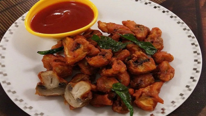 ঘরেই বানান মুচমুচে মাশরুম পাকোড়া