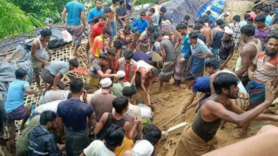রোহিঙ্গা ক্যাম্পে পাহাড়ধসে নিহত ৮ শিশু, জীবিত উদ্ধার ১৩