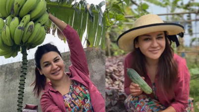 সবজি চাষের আনন্দ ভাগ করলেন জয়া