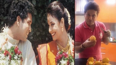 বিয়ে বার্ষিকীতে নিজ হাতে ম্যাঙ্গো কুলফি বানিয়ে খাওয়ালেন শচিন
